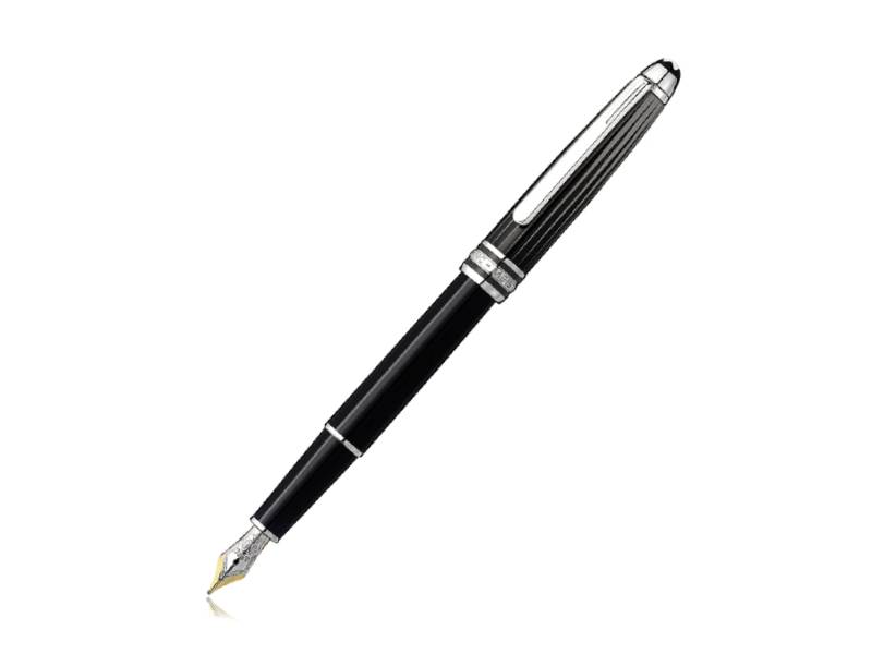 FOUNTAIN PEN DOUE' BLACK AND WHITE CLASSIQUE MEISTERSTUCK SOLITAIRE MONTBLANC 101586